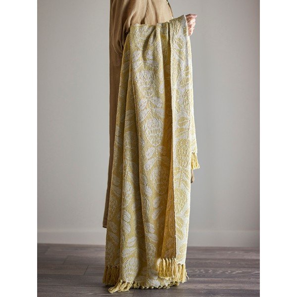 Rumena odeja iz mešanice bombaža 130x155 cm Pratello – Bloomingville-image-4