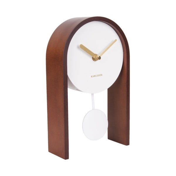 Namizna ura iz brezovega lesa Karlsson Smart Pendulum Dark