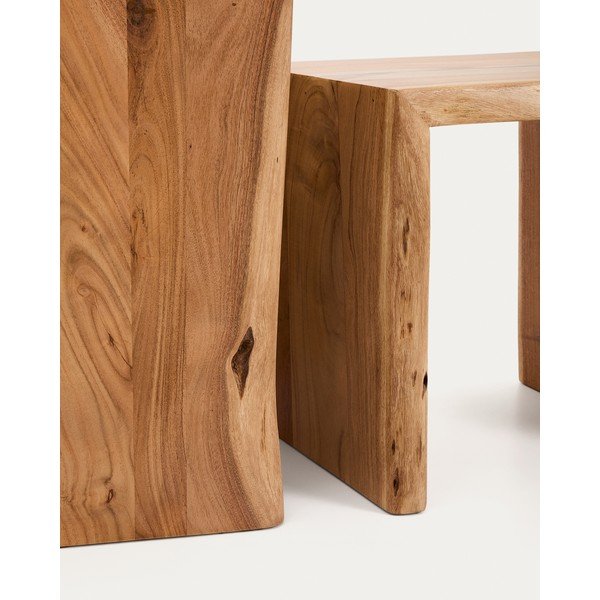 Stranski mizici v kompletu 2 ks iz masivne akacije 40x50 cm Lomiri – Kave Home-image-4