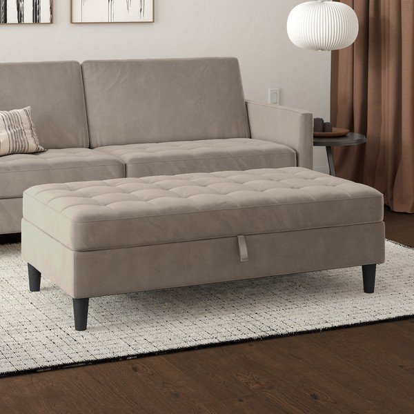 Siv žameten tabure Presley – Støraa-image-1