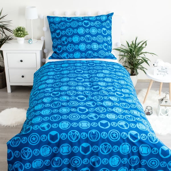 Otroška bombažna posteljnina s svetlečim učinkom 140x200 cm Avengers - Jerry Fabrics-image-2