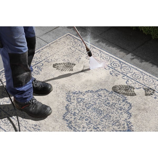 Modro-krem zunanja preproga NORTHRUGS Cebu, 200 x 290 cm-image-3