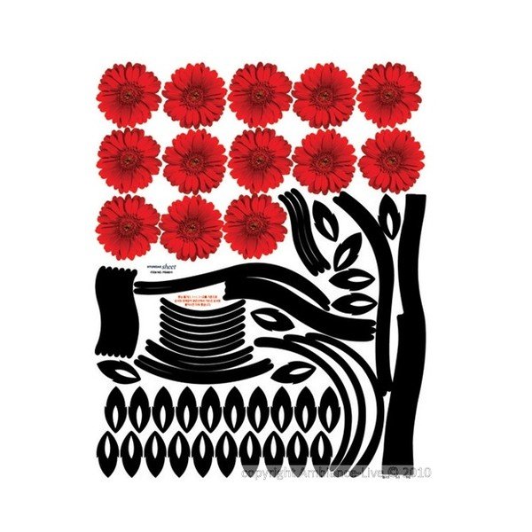 Nalepka Ambiance Red Gerbera Tree-image-2