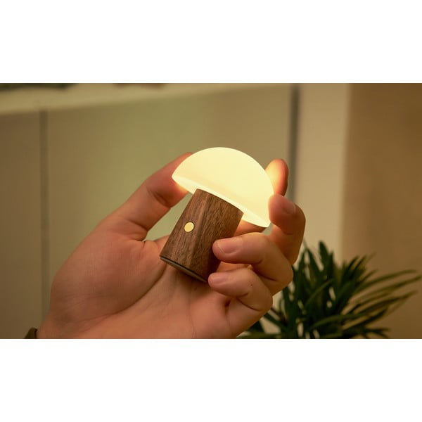 LED namizna svetilka v beli in temni naravni barvi (višina 7 cm) Alice Mushroom – Gingko-image-4