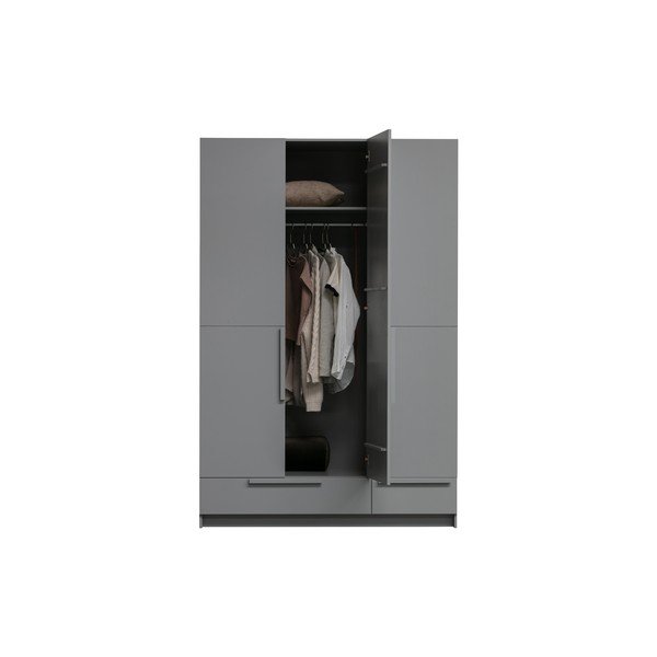 Siva modularna garderobna omara iz masivnega bora 142x215 cm Pure – WOOOD-image-4