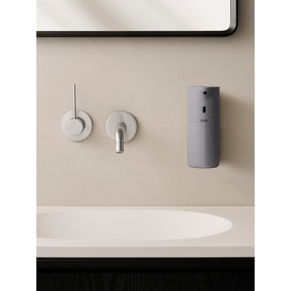 Siv stenski avtomatski plastični dozirnik za milo 260 ml Fineo - Blomus-image-1