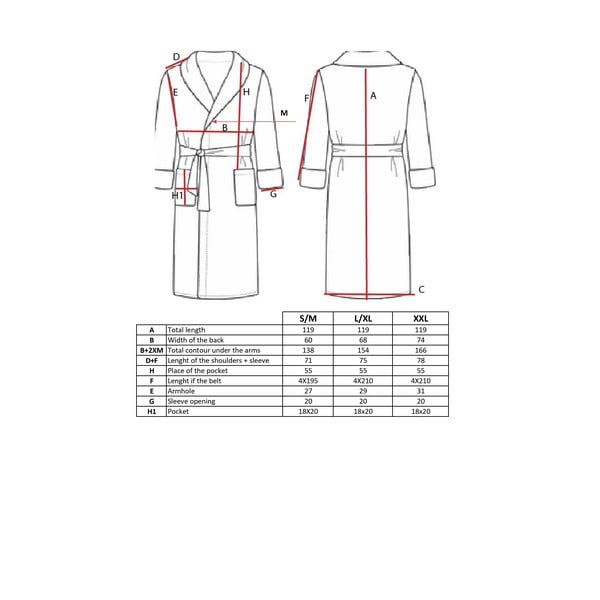 Rjav bombažen kopalni plašč velikosti S/M Lindu – Tiseco Home Studio-image-4