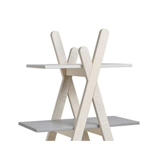 Marckeric Sia sivo-bela knjižna omara-image-2