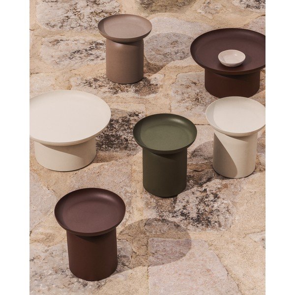 Kovinska okrogla vrtna mizica ø 45 cm Arcola – Kave Home-image-1