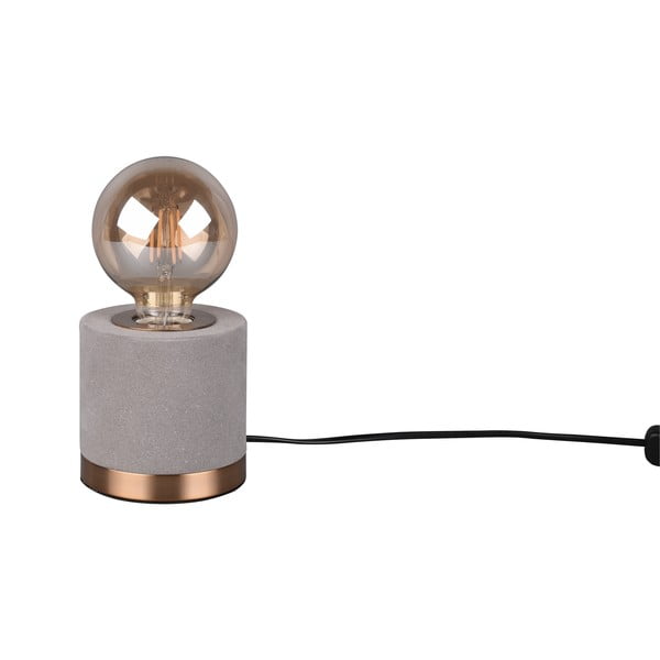 Siva žametna namizna svetilka (višina 11 cm) Judy – Trio