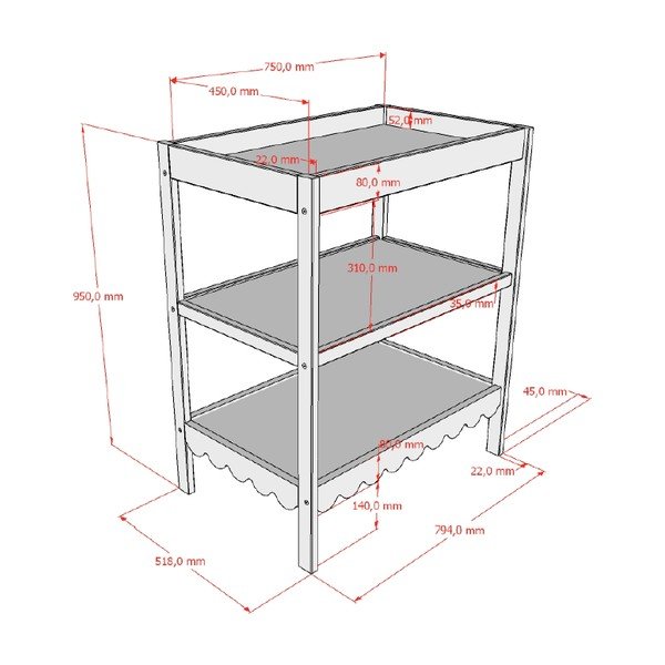 Bež previjalna miza s previjalnim pultom Swingo – Vipack-image-2