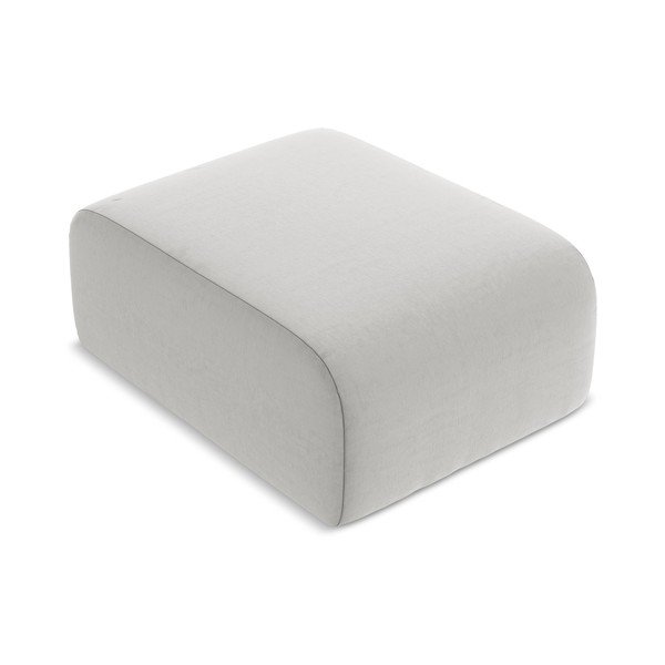 Svetlo siv žameten tabure Lani – Makamii-image-1