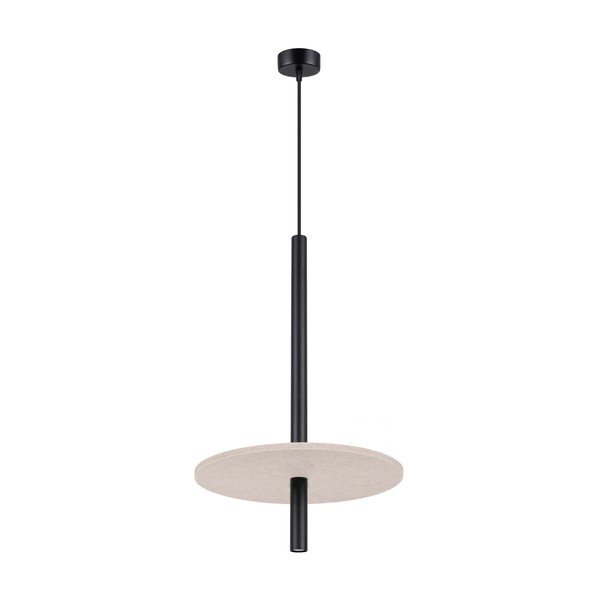 Črna/bež kovinska viseča svetilka ø 30 cm Rilu – Sollux
