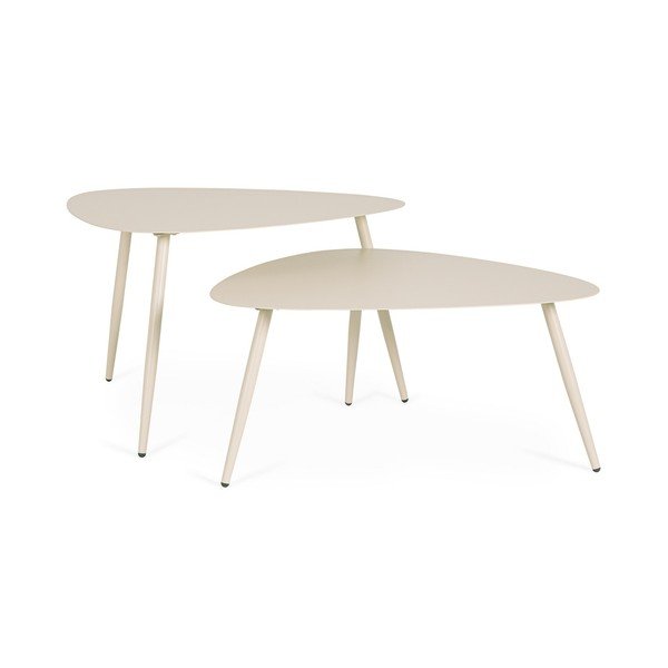 Jeklene vrtne mizice v kompletu 2 ks 73,5x77,5 cm Yvonne – Bizzotto