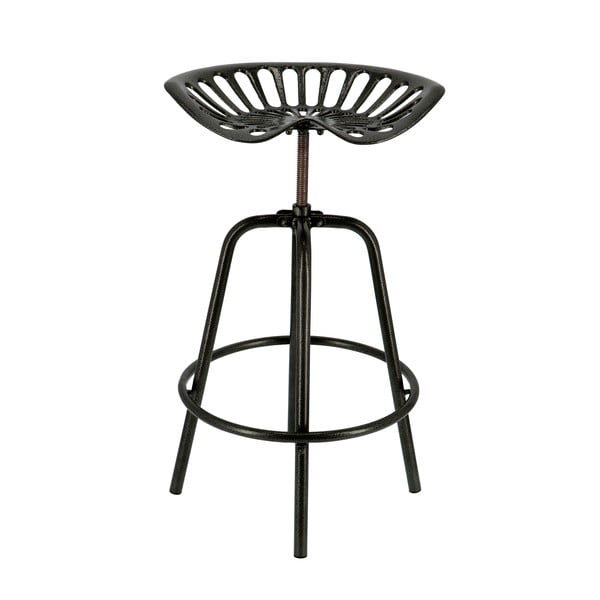 Črn kovinski vrtni barski stol Traktor – Esschert Design