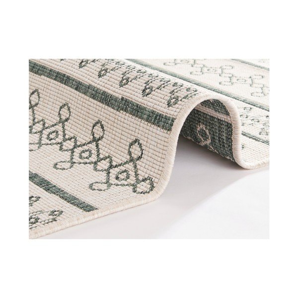 Zelena in smetanova obojestranska preproga za zunanjo uporabo Bougari Madeira, 200 x 290 cm-image-2