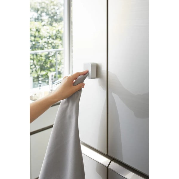 Belo plastično držalo za kuhinjske krpe z namestitvijo brez vrtanja Film Hook – YAMAZAKI-image-3