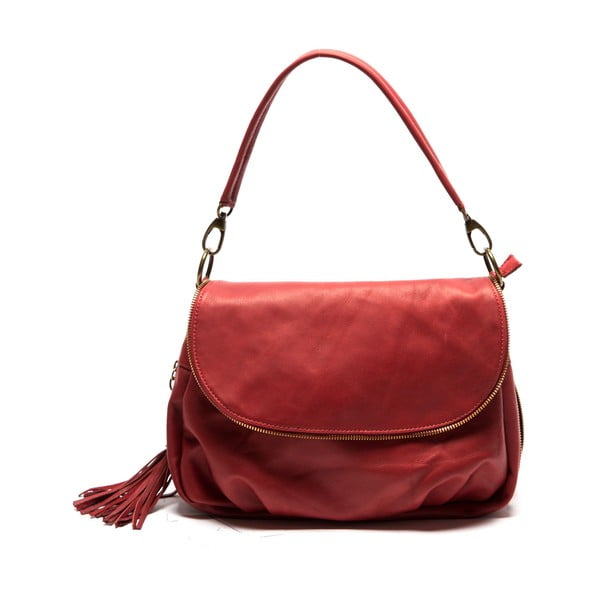 Rdeča usnjena torbica Sofia Cardoni Cristina
