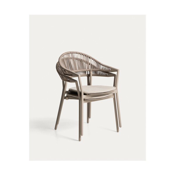 Sivorjav oblazinjen vrtni stol Alimia – Kave Home-image-3