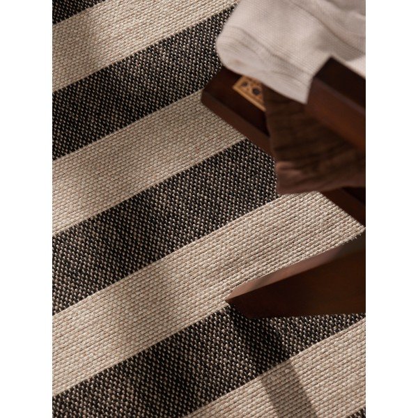 Črn/kremno bel obojestranski/ročno tkan tekač iz jute 80x300 cm Playa – Hanse Home-image-4