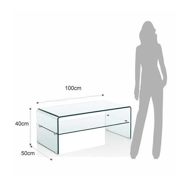 Steklena mizica 50x100 cm Cristal Evo – Tomasucci-image-4