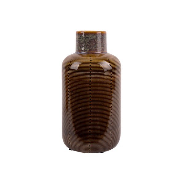 Rjava keramična vaza PT LIVING Bottle, višina 23 cm