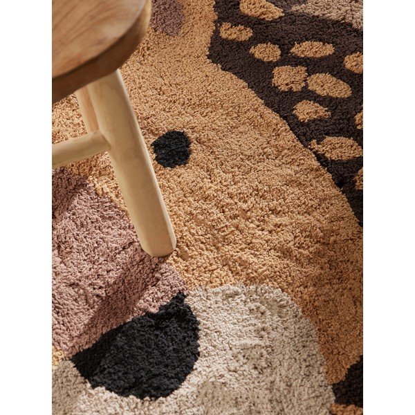 Oranžna/rjava pralna/ročno tkana bombažna otroška preproga 120x125 cm Snuggle Roary – Hanse Home-image-4