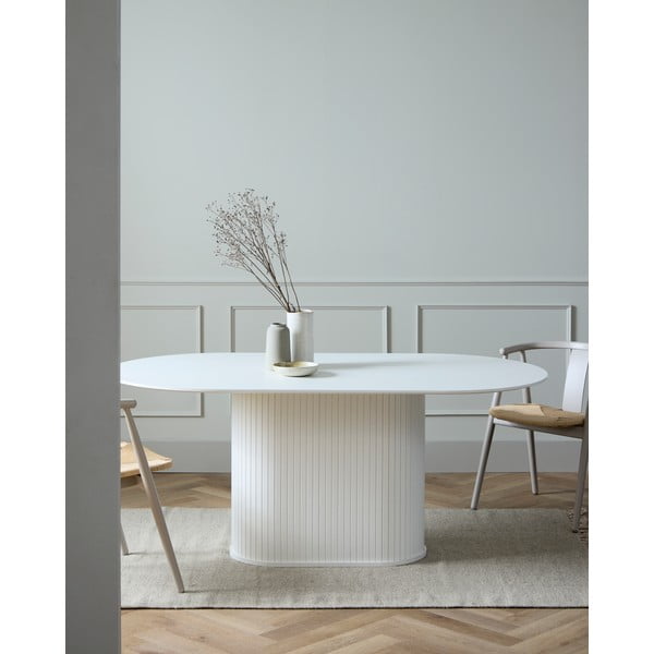 Okrogla jedilna miza 95x180 cm Nola – Unique Furniture-image-1