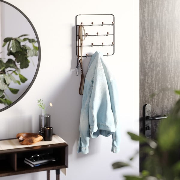 Črn kovinski obešalnik za vrata 36 cm Estique - Umbra-image-1