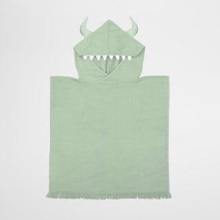 Zelena otroška brisača za plažo s kapuco Sunnylife Monster, 3-6 let