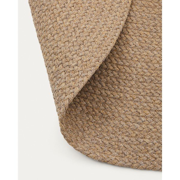 Bež okrogla notranja in zunanja preproga iz recikliranih vlaken ø 150 cm Despas – Kave Home-image-4