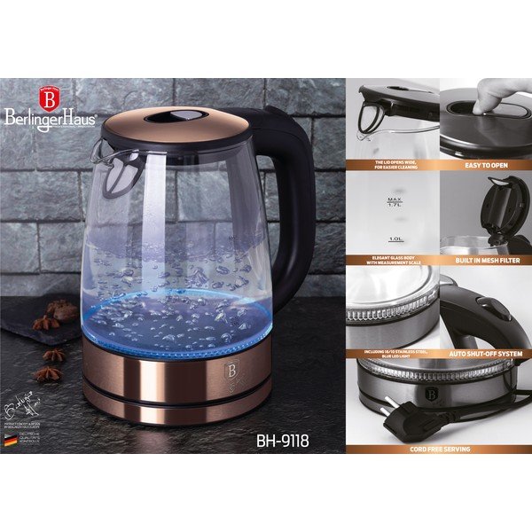 Grelnik vode 1,7 l Rosegold Metallic Line - BerlingerHaus-image-2