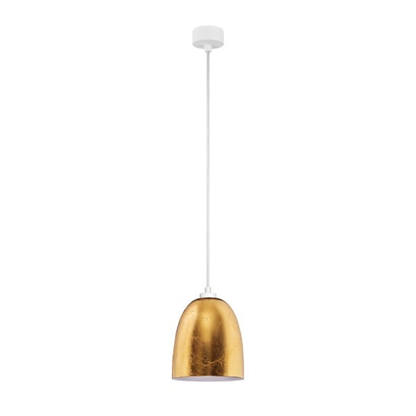 Obesna svetilka v zlati barvi z belim kablom Sotto Luce Awa