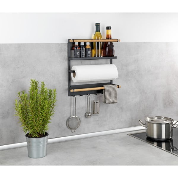 Črn stenski kuhinjski organizator Wenko Magna-image-3