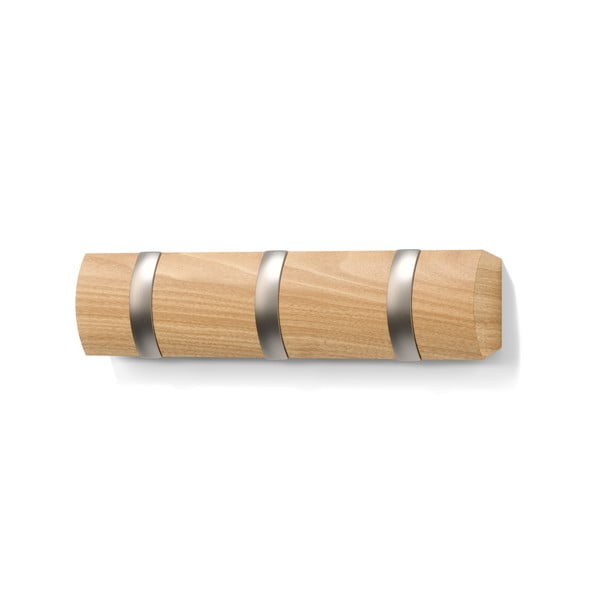 Stenski obešalnik iz masivnega topola v naravni barvi Flip – Umbra-image-3