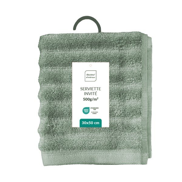 Zelena frotirna bombažna brisača 30x50 cm Maya – douceur d'intérieur-image-4