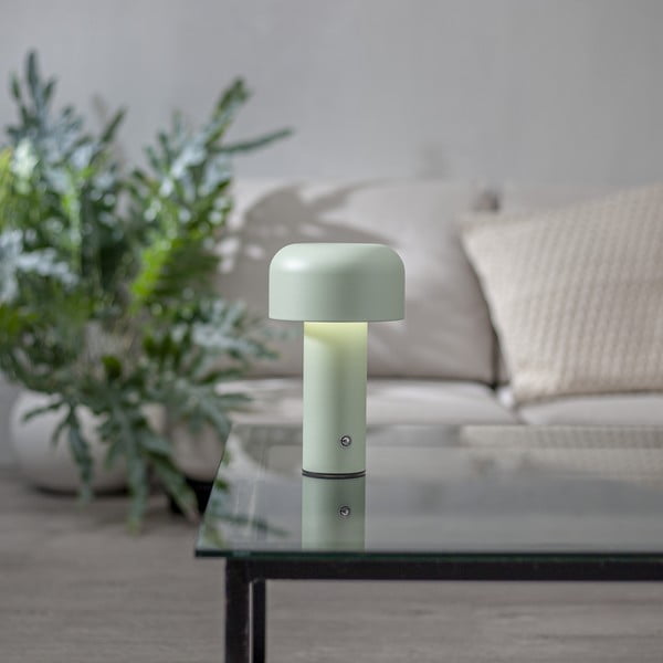 Zelena LED namizna svetilka (višina 21,5 cm) Bobby – Star Trading-image-1