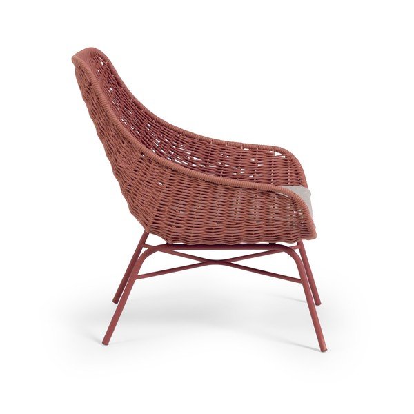 Vrtni fotelj v barvi terakote Kave Home Abeli-image-2