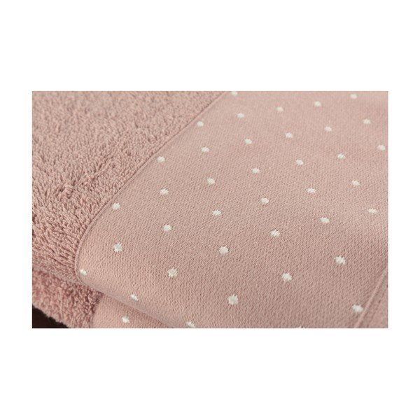 Komplet 2 bombažnih brisač v pudrasto rožnati barvi Patricia, 50 x 90 cm-image-1