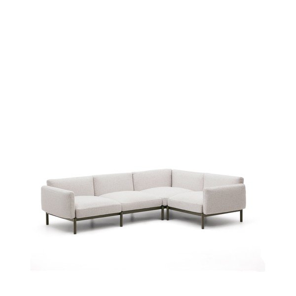 Svetlo siv vrtni modularni kavč 292 cm Sorells – Kave Home-image-4