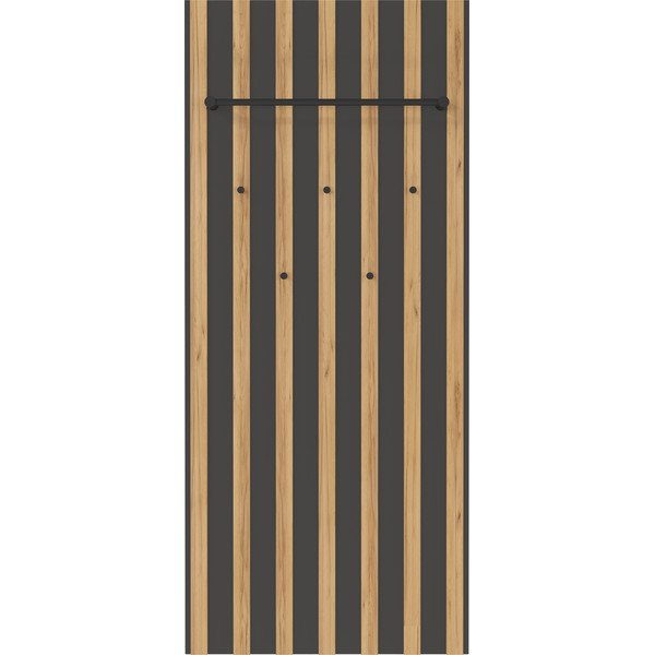 Antracitno siv/naraven garderobni panel v hrastovem dekorju 64x148x14 cm Renell – Germania