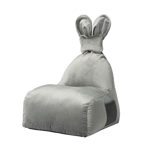 Siva otroška vreča za sedenje Funny Bunny – The Brooklyn Kids