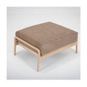 Svetlo rjav usnjen kavč z masivno hrastovo konstrukcijo Gazzda Fawn