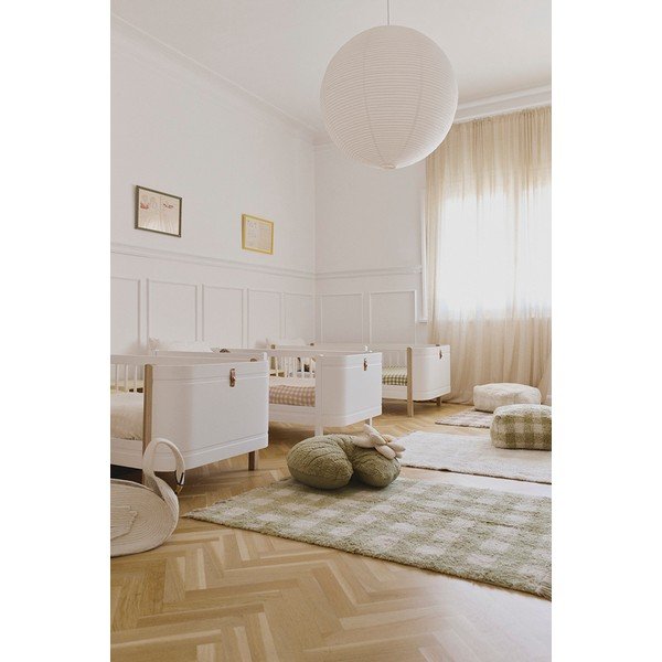 Zelena ročno tkana pralna bombažna otroška preproga 90x120 cm Vichy – Lorena Canals-image-1