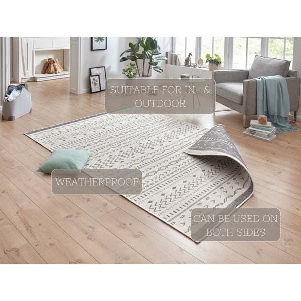 Sivo-krem zunanja preproga NORTHRUGS Kuba, 120 x 170 cm-image-4
