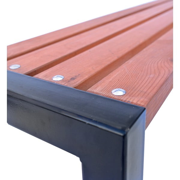 Rjava vrtna klop iz masivnega lesa – Rojaplast-image-3