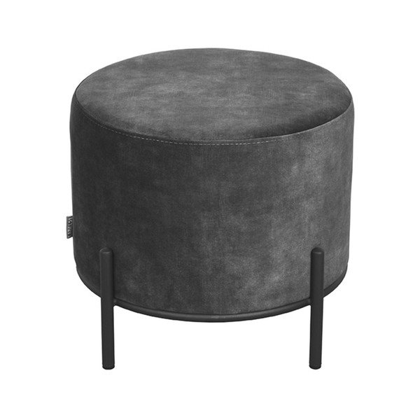 Temno siv žameten tabure Troy – LABEL51-image-2