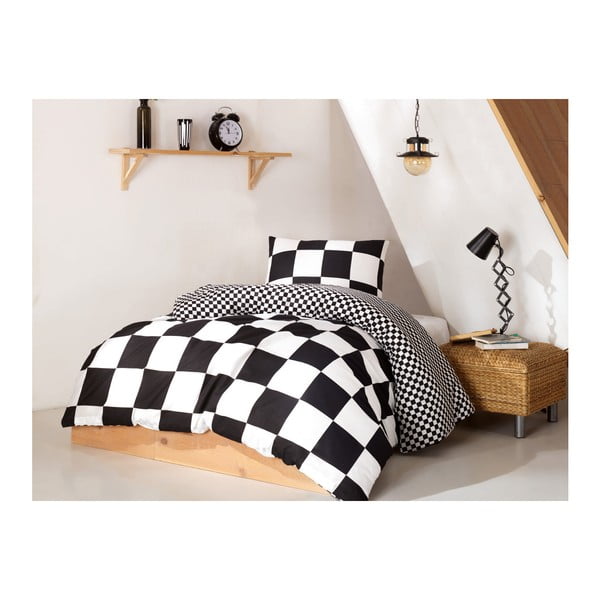 Komplet bombažnega posteljnega perila z enojno posteljno rjuho Slivna, 160 x 220 cm