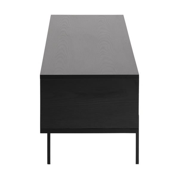 Črna TV omarica v jesenovem dekorju 140x45 cm Angus – Actona-image-4