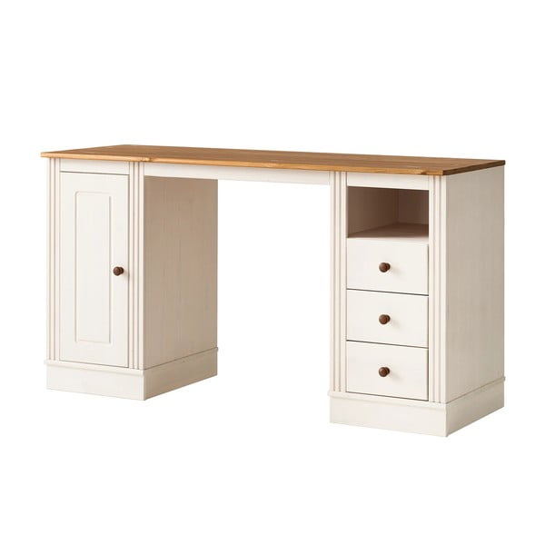 Pisalna miza z borovo mizno ploščo 50x140 cm Anita – Støraa